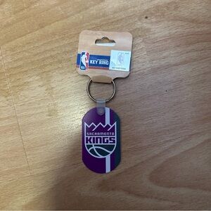 Sacramento Kings Metal Wincraft Keychain NBA Team Logo Purple and White
